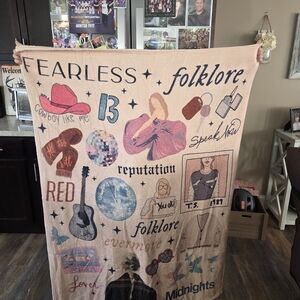 Folklore Themed Blanket with Graphic Designs